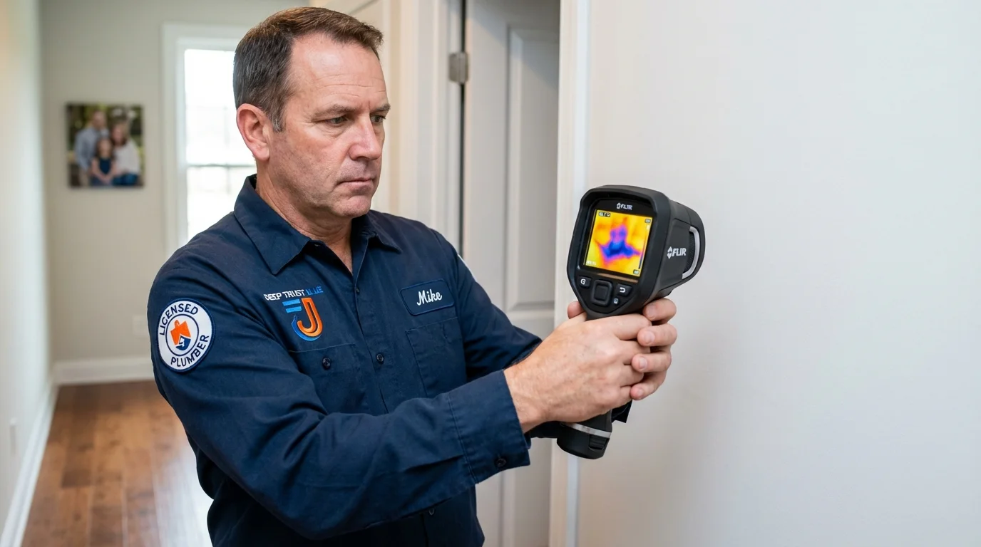 Thermal imaging leak detection by Johns Plumbing LLC in Thorp
